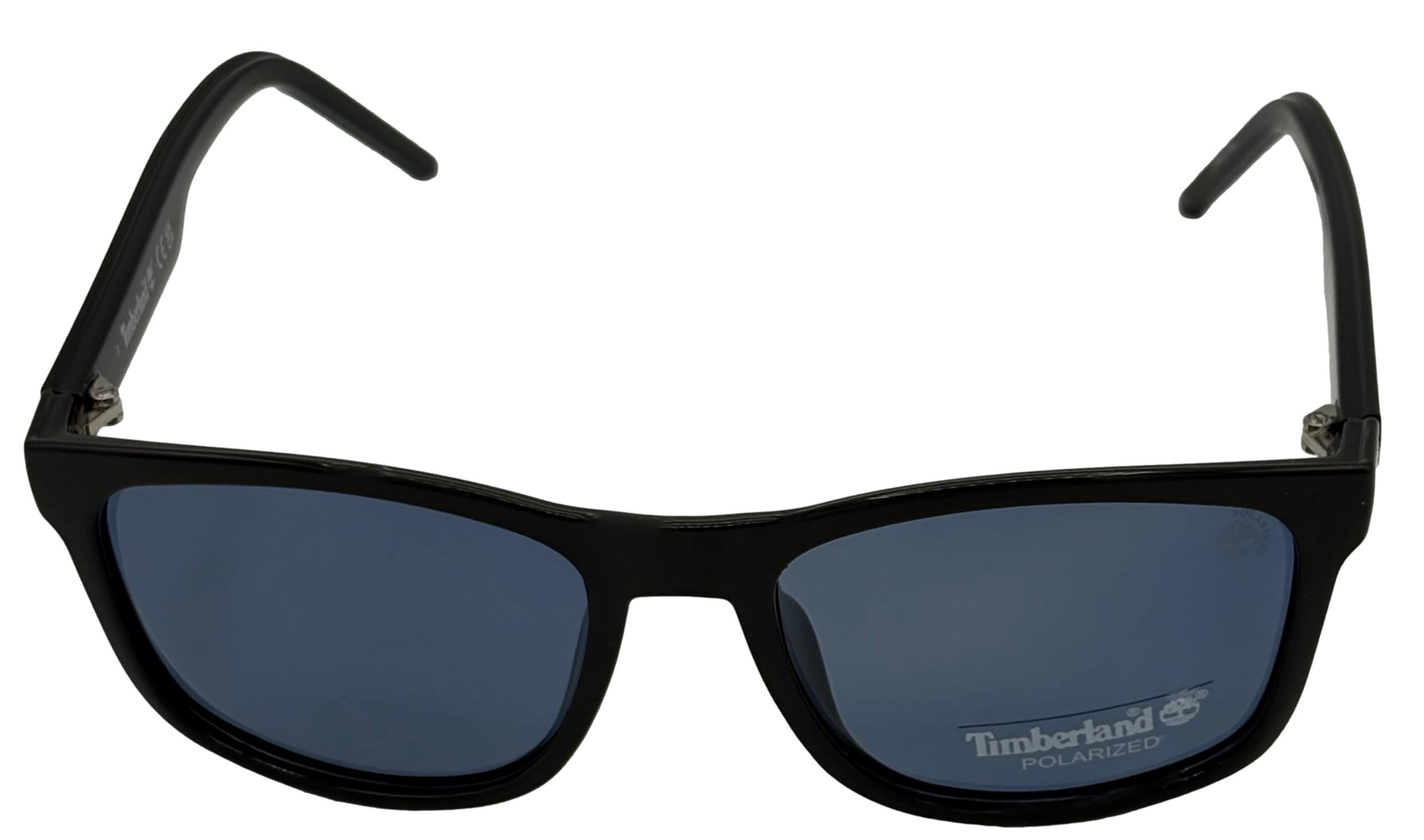 Timberland Polarized Lens Men's Square Sunglasses, Shiny Black