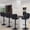 Black, variant on FLYSKY Bar Stools Set of 4 -Faux PU Leather Bar Chairs with Back, Adjustable Swivel Bar Stool, Light Gray