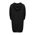 thumbnail image 5 of KDFJPTH Womens Sweatshirt Dressy Fashion Solid Casual Pocket Long Sleeve Hooded Skirt Hooded Sweat Shirts Tops, 5 of 5