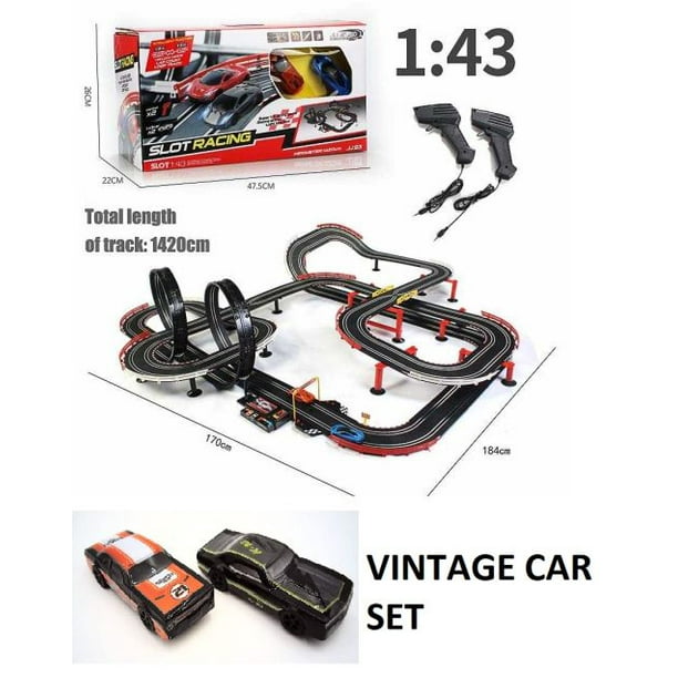 Jjtoys Vintage Muscle Car Huge 1 43 Scale Slot Car Race Track Walmart Com Walmart Com