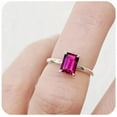 thumbnail image 3 of Rhodolite Garnet Sapphire Solitaire Ring Engagement Ring Anniversary Gift For Her 925 Sterling Silver Gemstone Jewelry For Women Gift By KIRAN FINE JEWELS, 3 of 5