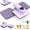 Purple Double, variant on Adnoom Automatic Heat Press 15x15, 1250W Shirt Printer Machine with Swivel Design ,Heat Transfer Machine with Higher Heating Height, Evenly Heating, White