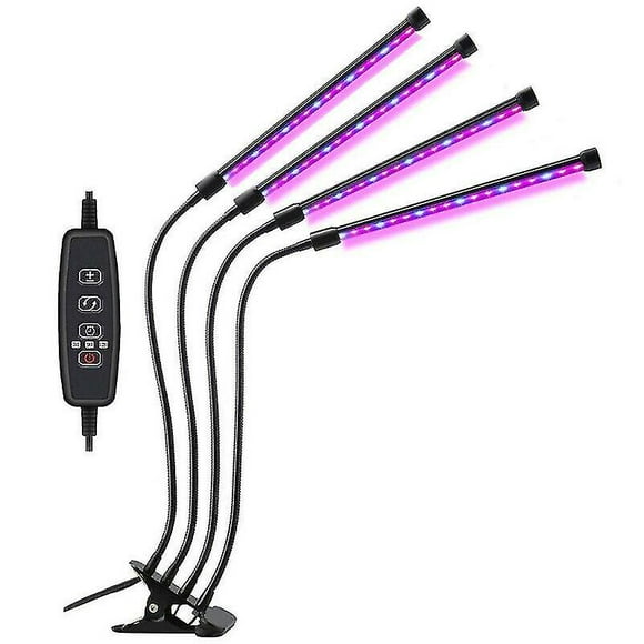 Growth charts 4 head 80 plant grow lights leds 360 rotation timer lamps for plants growing (HTOOQ)