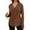 Coffee #3, variant on Womens Cozy Knit Sweaters Hoodies Ribbed V Neck Pullover Sweatshirts for Fall Outfits S-XXL