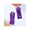 thumbnail image 5 of INSPIRE CHIC Women's Sequin Wrise Gloves Female Full Finger Sparkly Dance Sleeves for Female Party Banquet Costume Prom Dress Purple, 5 of 5