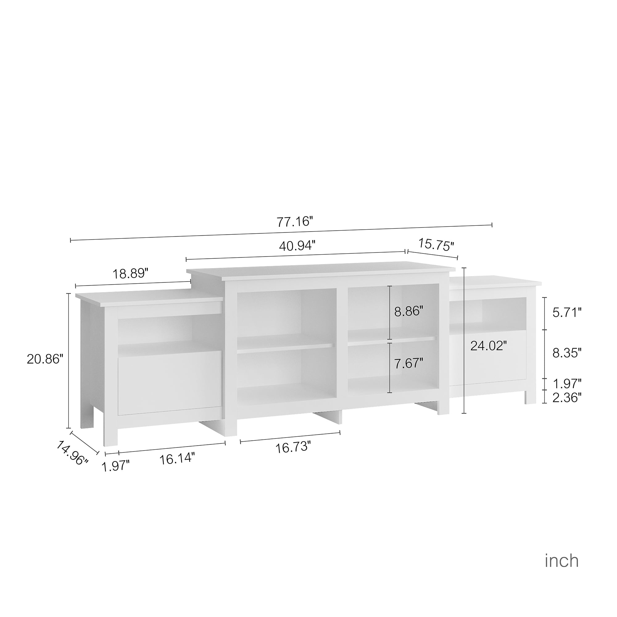 Yardi Yard Modern Farmhouse Media Entertainment Center for TVs up to 80", Wood TV Cabinet for Living Room White Yardi Yard Modern Farmhouse Media Entertainment Center for TVs up to 80", Wood TV Cabinet for Living Room White