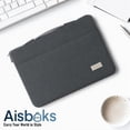 thumbnail image 3 of Aisboks Laptop Case for MacBook Pro 16&15", 15.6" Ultra-Slim Laptops, Professional 14" Laptop Sleeve with Soft Padding, Slim Lightweight Carrying Bag,Charcoal Grey, 3 of 7