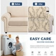 thumbnail image 6 of Sanmadrola Waterproof Sofa Cover Slipcover Couch Cover Furniture Protector Machine Washable Non Slip Leakproof with Straps for Dogs Kids Pets Ivory vines Chair, 6 of 7