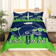 thumbnail image 2 of Erosebridal Football Duvet Cover Twin Size,Football Bedding Set,American Football Comforter Cover,Football City Bed Sets with 1 Pillowcase Bedroom Decor,Blue Green(Seattle), 2 of 5