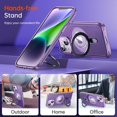 thumbnail image 4 of for iPhone 14 Case [Not Yellowing] [Military Grade Protection] [No.1 Strong Magnets] Magnetic Metal Matte Built-in Compatible with MagSafe Stand Case 6.1 inch 2022, Deep Purple, 4 of 12