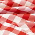 thumbnail image 2 of Lann's Linens - 60" x 126" Premium Checkered Tablecloth - Rectangular Polyester Fabric Picnic Table Cover - Red & White Gingham Cloth, 2 of 4