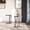 Black&Brown, variant on Manxile C Shaped Side Table, Small End Table for Small Places Living Room Bedroom, Rustic Brown Finish