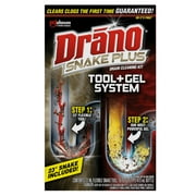 Drano Snake Plus, Manual Drain Unclogging Tool & Concentrated Clog Removing Gel, 16 oz