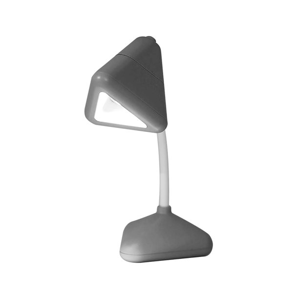 Lámpara de escritorio LED mini Protección para los ojos Ahorro de energía Lámpara de mesa pequeña portátil para leer Viajes Dormitorio Gris