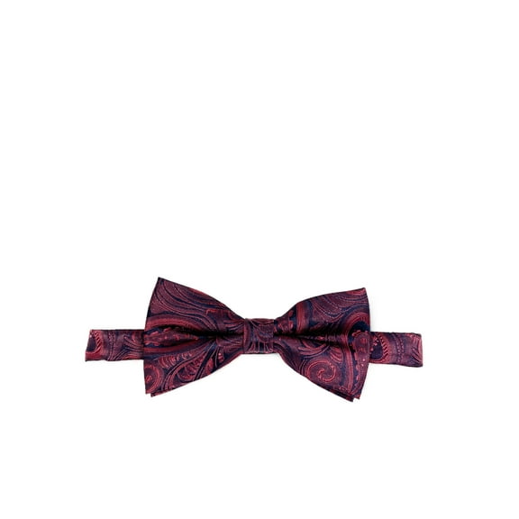 Wine Red Classic Paisley Bow Tie