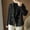 Black, variant on Women's Winter Tweed Suit Collar Short Casual Jacket Loose Fit Coat​​