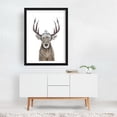thumbnail image 6 of Let's go outside - Illustration Deer Wildlife Winter Animal Humor Sketch Black Framed Wall Art Print 20 x 30 inches, 6 of 7