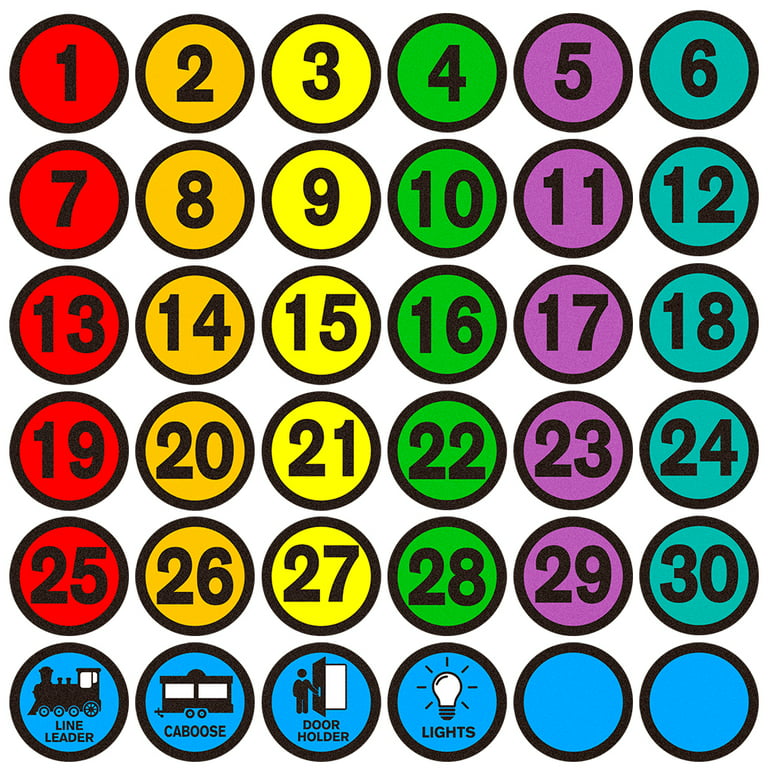 WaaHome Number Spot Markers Stickers,4 Number Spot Markers and