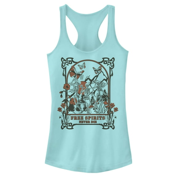 Junior's Lost Gods Free Spirits Skeletons  Racerback Tank Top Cancun X Small