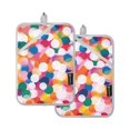 thumbnail image 7 of Yayeee Pot Holders Kitchen Heat Resistant with Pocket 7"x9.8" Cotton Oven Cooking Hot Pads, White Colorful Circles, 7 of 7