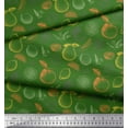 thumbnail image 3 of Soimoi Green Poly Georgette Fabric Mix Fruits Print Fabric by Yard 52 Inch Wide, 3 of 3