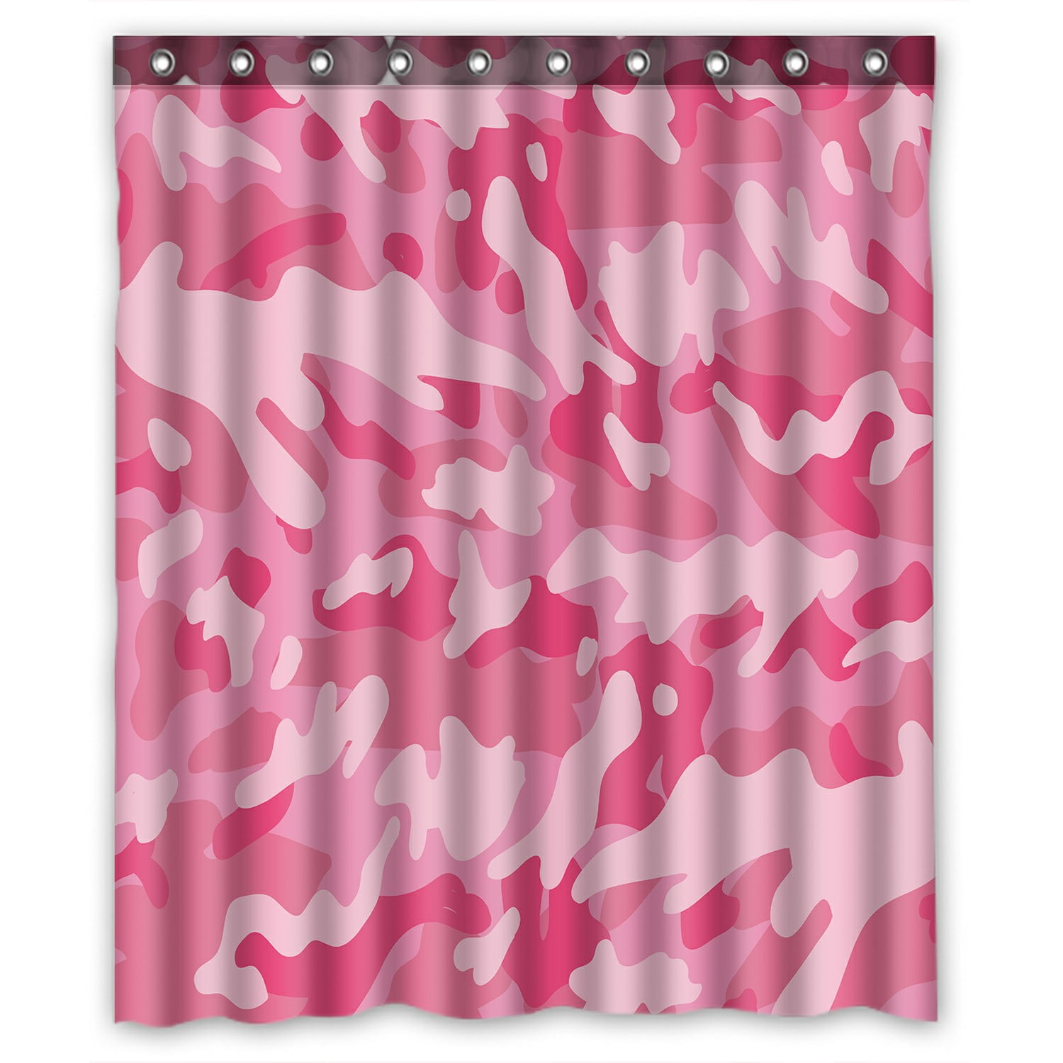 Abphqto Pink Camouflage Pattern Waterproof Polyester Shower Curtain And Hooks For Home Decor 60x72 Inch Walmart Com Walmart Com