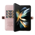 thumbnail image 5 of Dteck Wallet Case for Galaxy Z Fold 3 5G, Shockproof Magnetic Retro Credit Card Holder Flip Folio PU Leather Stand Protective Cover,Rosegold, 5 of 8
