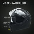 thumbnail image 2 of Motorcycle Modular Full Face Helmets Flip up for Adults Men Women Dual Visor Cascos Para Motos DOT Approved Matte Black Size XL, 2 of 9