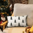 thumbnail image 2 of Christmas Pillow Covers 12x20 inch Christmas Tree Decorative White Throw Pillow Covers Winter Famliy Decoration for Home Couch 040, 2 of 6