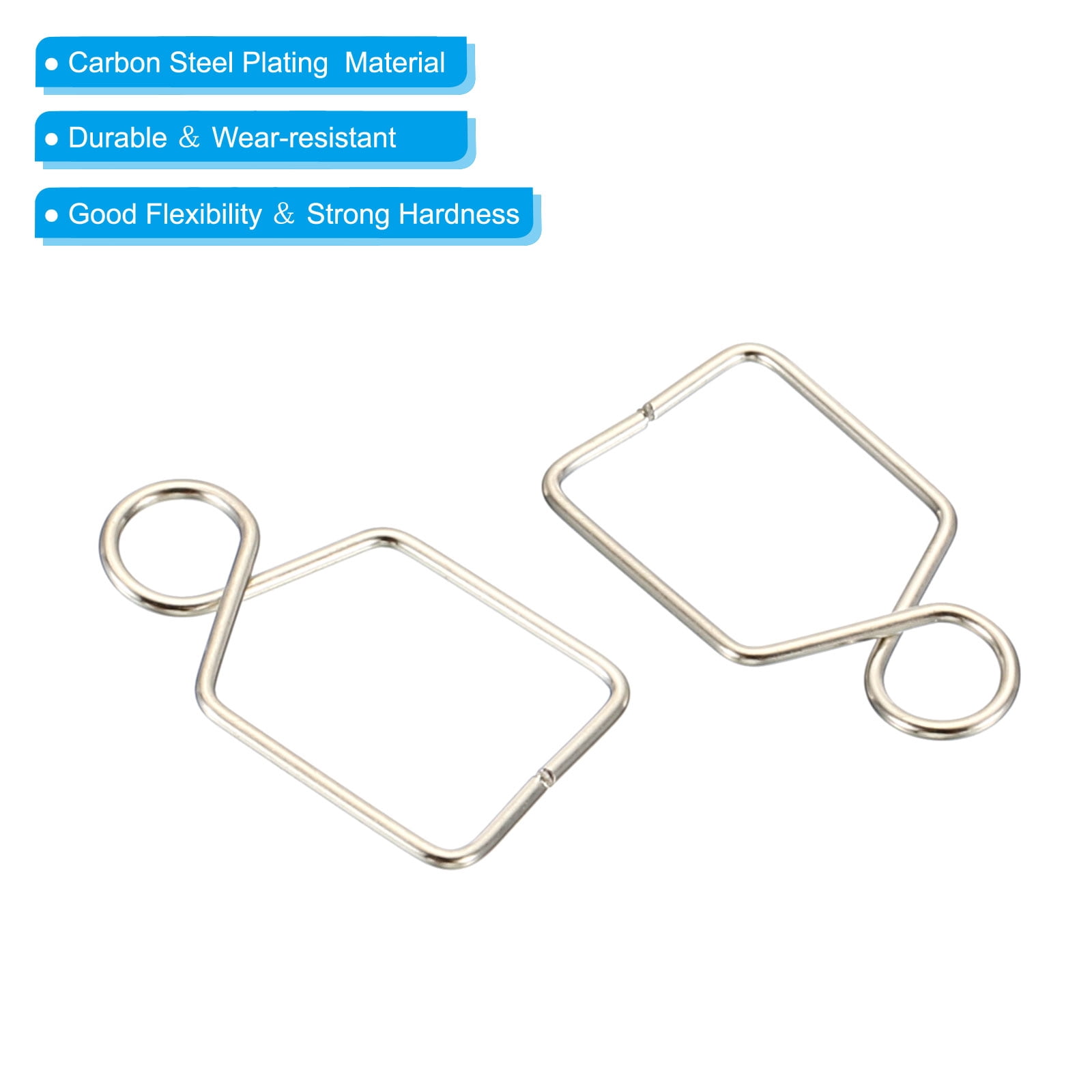 Unique Bargains Chandelier Connector Clip for DIY Fastening Ball Parts Silver 17mmx10mm