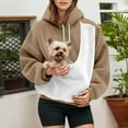 thumbnail image 2 of Cat Pouch Hoodie Cat Dog Carrier Hoodies Puppy Kitten Carrying Sweatshirts Large Pet Pocket Pullover Top Unisex Kangaroo Hoodies Coffee XXL, 2 of 6