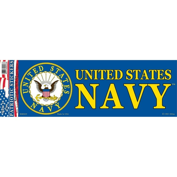 Eagle Emblems BM0029 Sticker - USN Logo, Navy - 3.5 x 10 in.