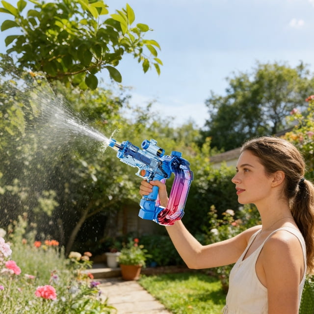 Ohmyroo Automatic Water Blaster Multicolor Plastic Continuous Shooting Pool Beach Toy