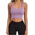 thumbnail image 3 of Sentmoon Débardeurs pour Femmes Col Rond Sans Manches Basiques Hauts pour Femmes Été Couleur Unie Coupe Régulière Chandail pour Femmes pour le Gym et l'Entraînement Rouge Melon D\'eau m, 3 of 7