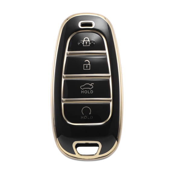 Unique Bargains TPU 4 Button Keyless Entry Remote Cover Key Fob Cover Fit for Hyundai Tucson Black
