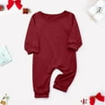 thumbnail image 1 of RKSTN Christmas Pajamas for Family Solid Color Soft Round Neck Long Sleeve Tops and Pants Sleepwear Two Piece Family Christmas Pjs Matching Sets(Baby), 1 of 6