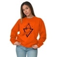 thumbnail image 4 of Triangle Whale Symbolic Spirit Animal Unisex Plus Fleece Graphic Sweatshirt Brisco Brands 2X, 4 of 5