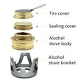 thumbnail image 3 of Vsontor Portable Mini Spirit Stove For Outdoor Hiking Camping Gray, 3 of 8