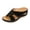 Black, variant on Women's Orthotic Wedge Slippers Arch Support Breathable Walking Sandals Cross Straps Summer Comfortable Cushion Slip on Slides Brown Size 9.5