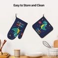 thumbnail image 6 of KLL Dinosau Space Explorer Pattern Oven Mitts and Pot Holders 2pcs Sets for Kitchen, Oven Mitt Heat Resistant 536°F, Oven Gloves for Kitchen,Cooking and Baking, 6 of 7