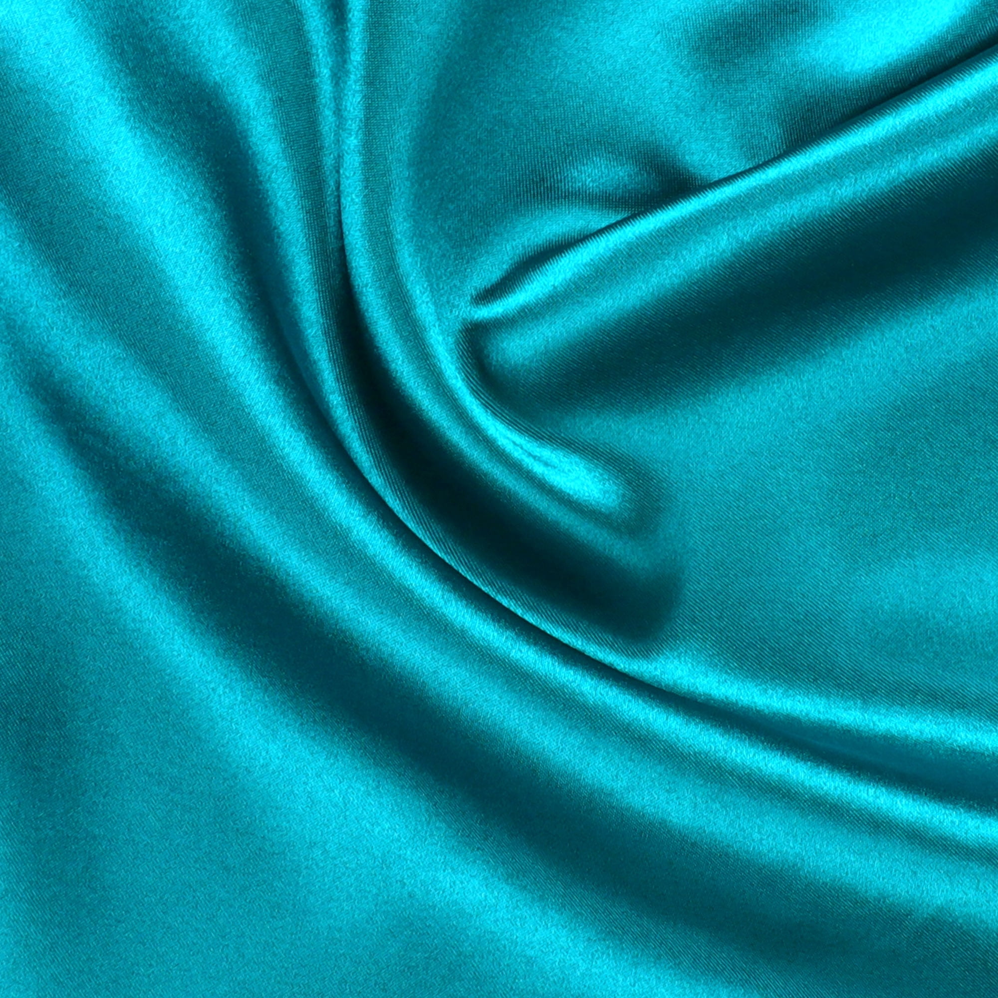 Unique Bargains Set of 2 Durable Soft Enveloped Closure Satin Pillowcase Peacock Blue Queen(20"x30")