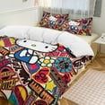 thumbnail image 6 of Hello Kitty 3-Piece Comforter Set for Bedroom, Hello Kitty Bedding Set for Kids Adults, Soft Microfiber Duvet Cover Set with Zipper Closure, 1 Duvet Cover + 2 Pillow Covers, 6 of 8