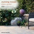 thumbnail image 4 of Alpine Corporation 10" Embossed Glass Mosaic Gazing Globe, Violet, 4 of 12