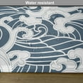 thumbnail image 6 of Ambesonne Japanese Wave Place Mats Set of 4, River Storm Retro, Standard Size, Slate Blue White, 6 of 6