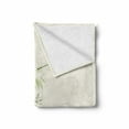 thumbnail image 2 of Dragonfly Soft Flannel Fleece Throw Blanket, Lake Flowers Leaves on Abstract Backdrop Bird Like Bugs, Cozy Plush for Indoor and Outdoor Use, 70" x 90", Pale Green Dark Green, by Ambesonne, 2 of 6