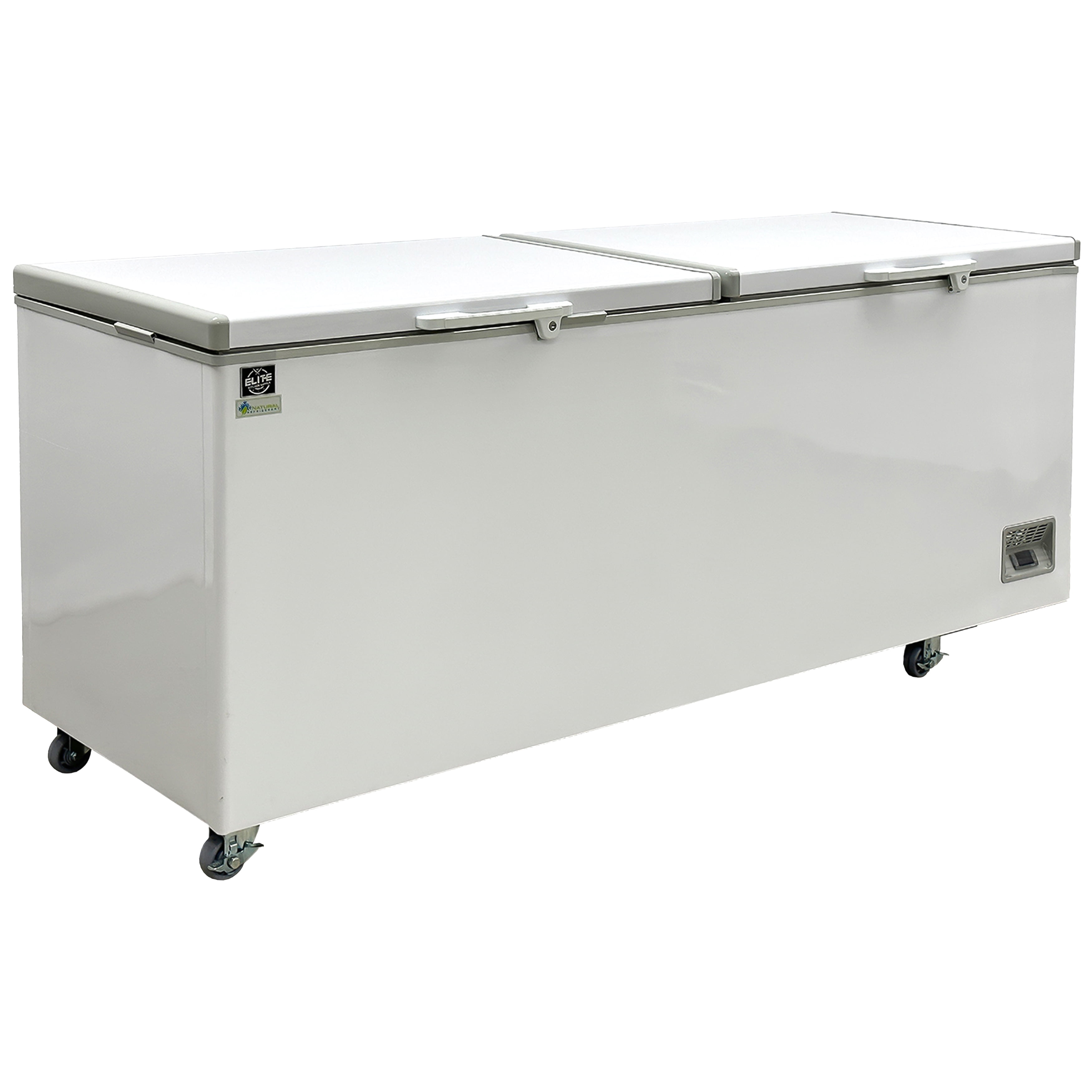 NSF 84" Commercial Chest Freezer – 22 Cu.Ft. Deep Freezer with Dual Top-Open Doors, White