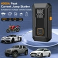 thumbnail image 3 of KT1  Car Jump Starter with Air Compressor, 150 PSI, 15000MAH Power Bank, 4000A Jump Starter, Fast Inflation for Car Tires, Bikes, SUV, Trucks & More - Portable Air Compressor with LED Light, 3 of 9