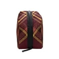 thumbnail image 4 of 6.5x2.5x4 In Printed Makeup Bag Organizer with 5 Compartments Travel Toiletry Pouch Bag Plaid in Dark Red, 4 of 6