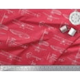 thumbnail image 3 of Soimoi Moss Georgette Fabric Check & Airplane Transport Printed Craft Fabric by The Yard 42 Inch Wide, 3 of 3
