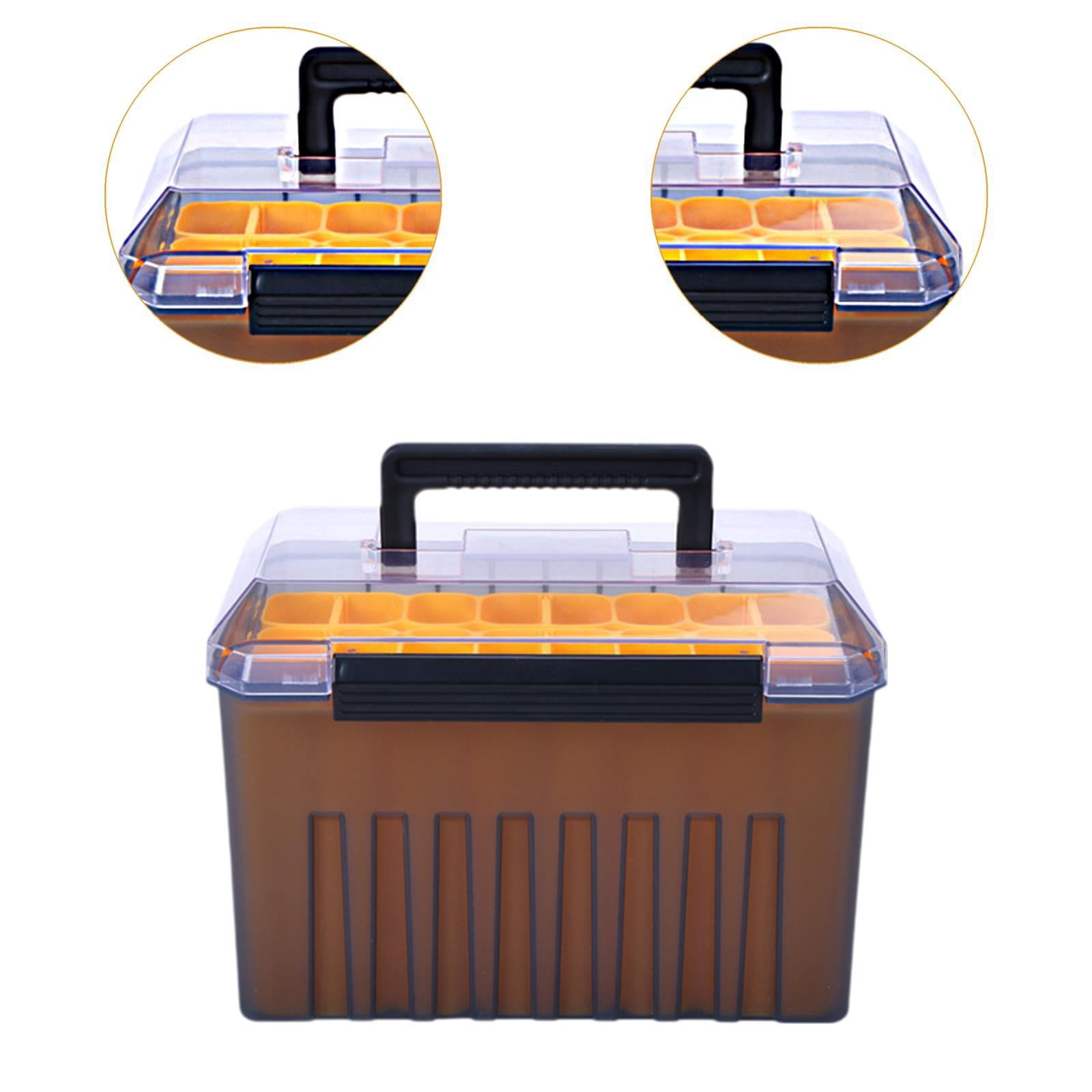 colaxi Fishing Tackle Box Lure weight Tackle Tray Practical Large Capacity Portable Fishing Accessories Container Organizer A